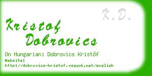 kristof dobrovics business card