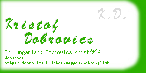 kristof dobrovics business card